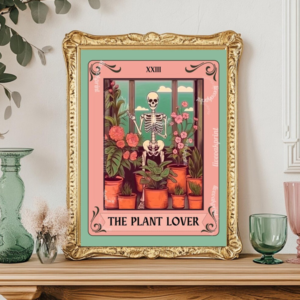 The Plant Lover Tarot Card Print - Botanical Decor